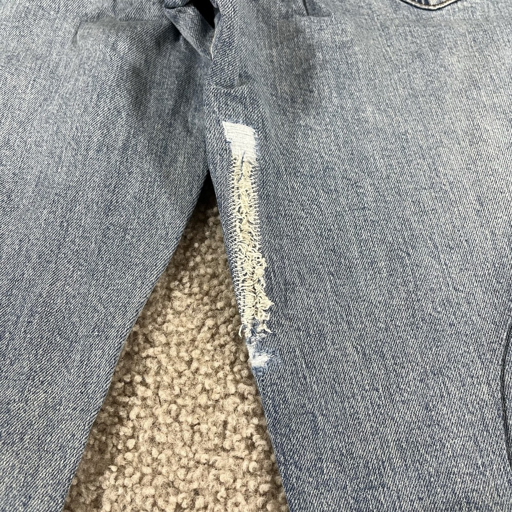 Levis 511 Slim Fit Distressed Blue Jeans Mens 30x32 True Fit 32x32 Light Wash - Picture 10 of 15